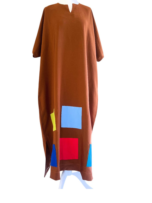Brown Kaftan Dress