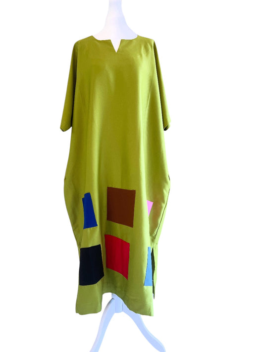 Green Kaftan Dress